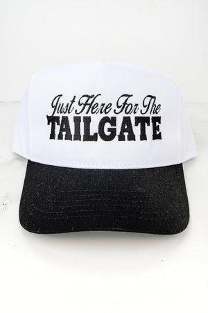 Just Here For The Tailgate Embroidered Five Panel Twill Cap - Wholesale Accessory Market