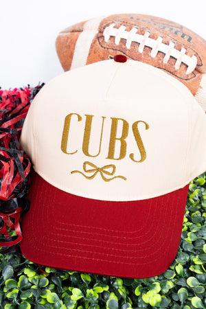 Bow Custom Mascot Embroidered Five Panel Twill Cap *Customize Your Text and Choose Thread Color - Wholesale Accessory Market