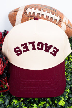 Upside Down Custom Mascot Embroidered Five Panel Twill Cap *Customize Your Text and Choose Thread Color - Wholesale Accessory Market