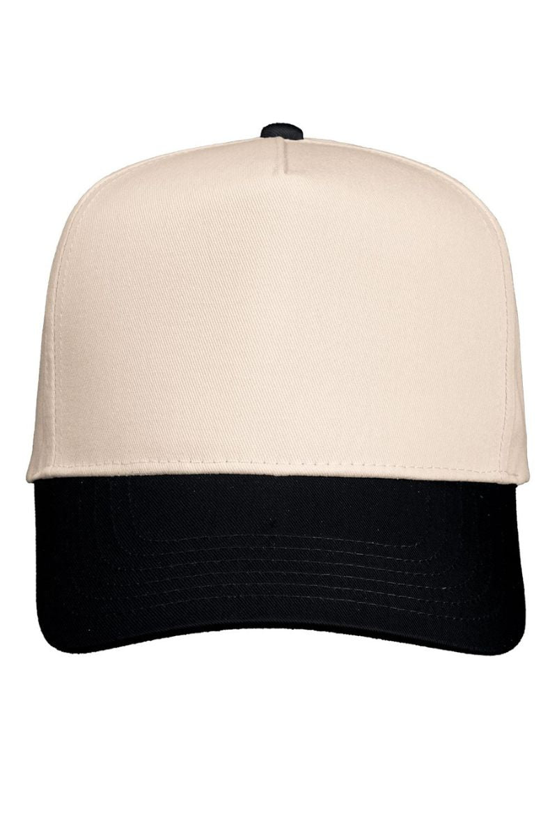 Upside Down Custom Mascot Embroidered Five Panel Twill Cap *Customize Your Text and Choose Thread Color - Wholesale Accessory Market