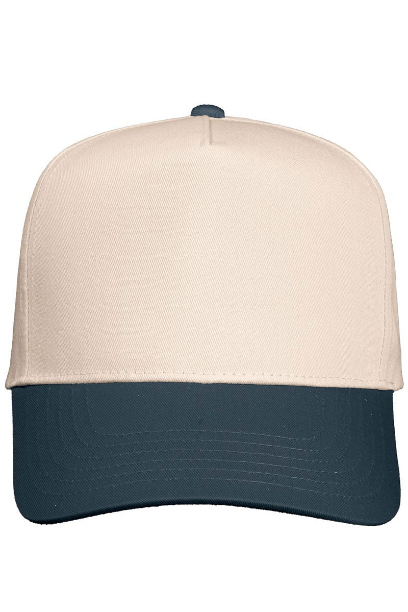 Upside Down Custom Mascot Embroidered Five Panel Twill Cap *Customize Your Text and Choose Thread Color - Wholesale Accessory Market