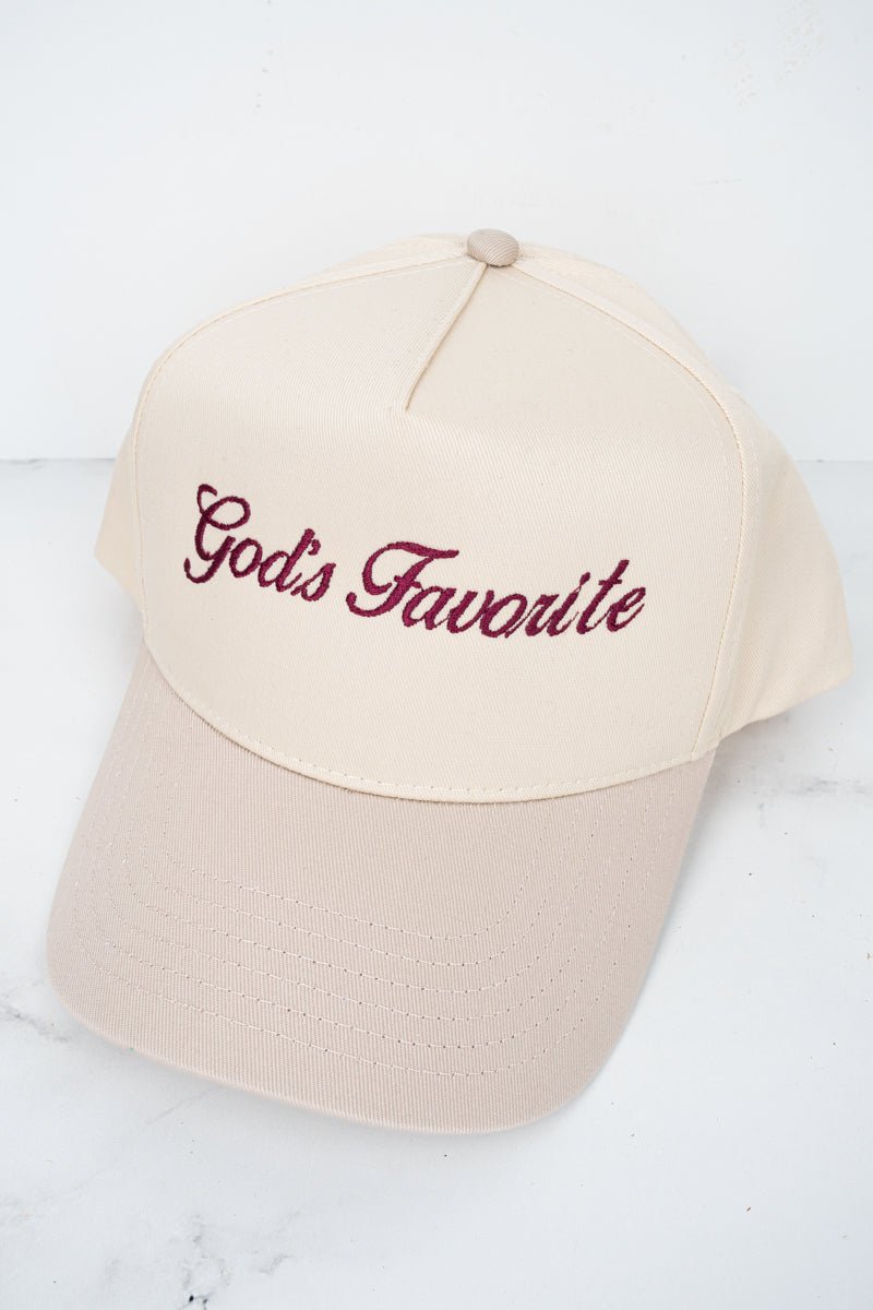 God's Favorite Embroidered Five Panel Twill Cap *Choose Thread Color - Wholesale Accessory Market