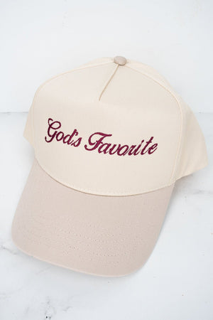 God's Favorite Embroidered Five Panel Twill Cap *Choose Thread Color - Wholesale Accessory Market