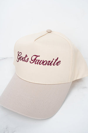 God's Favorite Embroidered Five Panel Twill Cap *Choose Thread Color - Wholesale Accessory Market