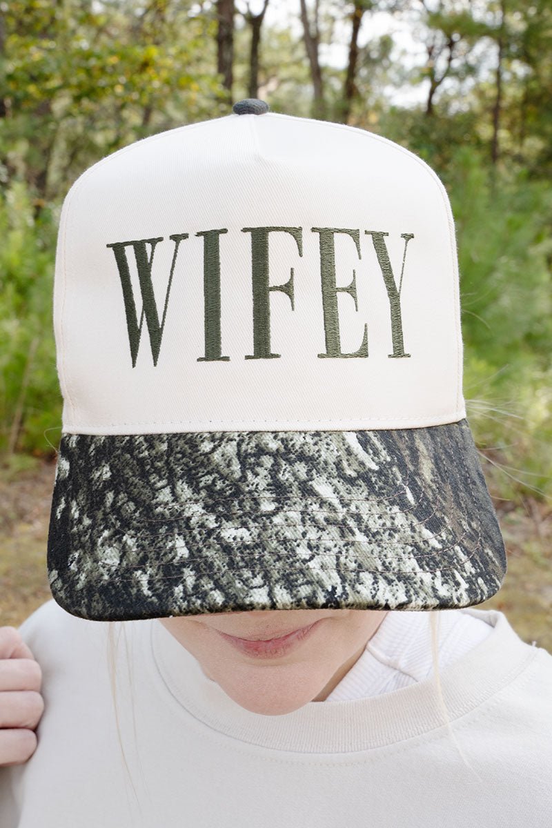 Embroidered Wifey Five Panel Twill Cap - Wholesale Accessory Market