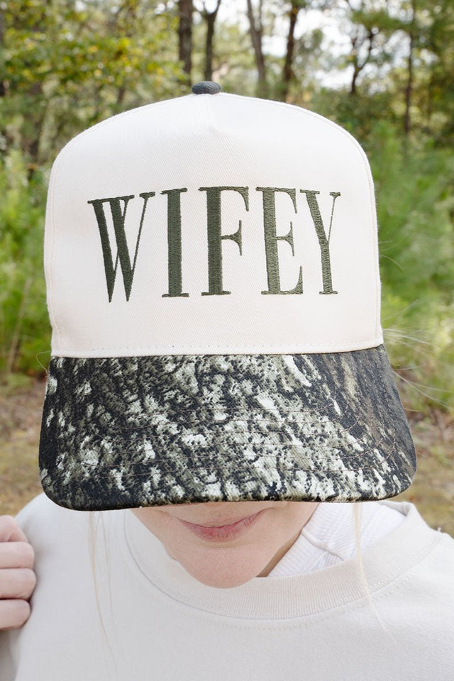 Embroidered Wifey Five Panel Twill Cap - Wholesale Accessory Market