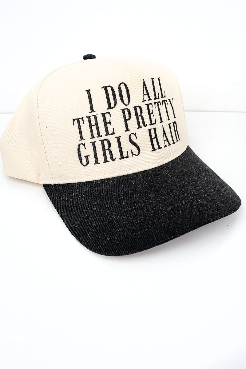 I Do All The Pretty Girls Hair Embroidered Five Panel Twill Cap - Wholesale Accessory Market