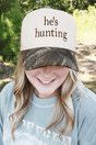 Embroidered He's Hunting Five Panel Twill Cap - Wholesale Accessory Market