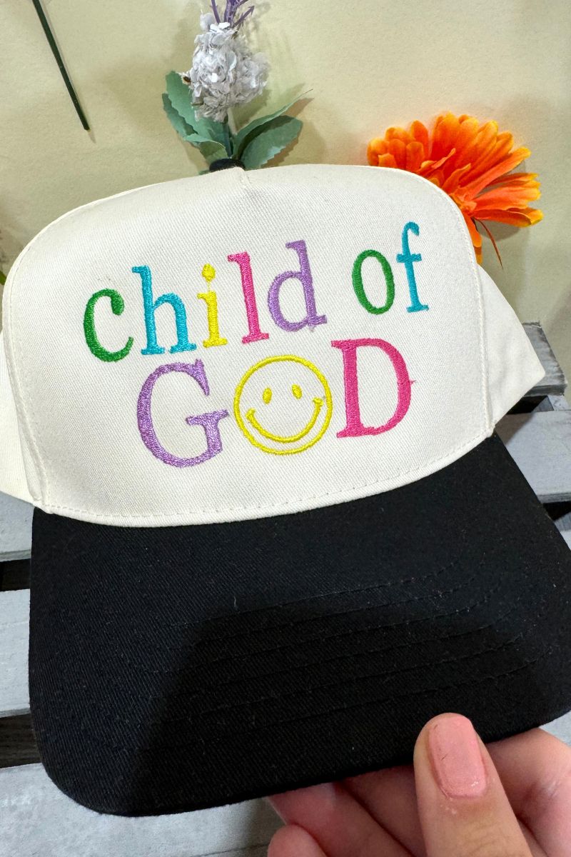 Colorful Child Of God Embroidered Five Panel Twill Cap - Wholesale Accessory Market