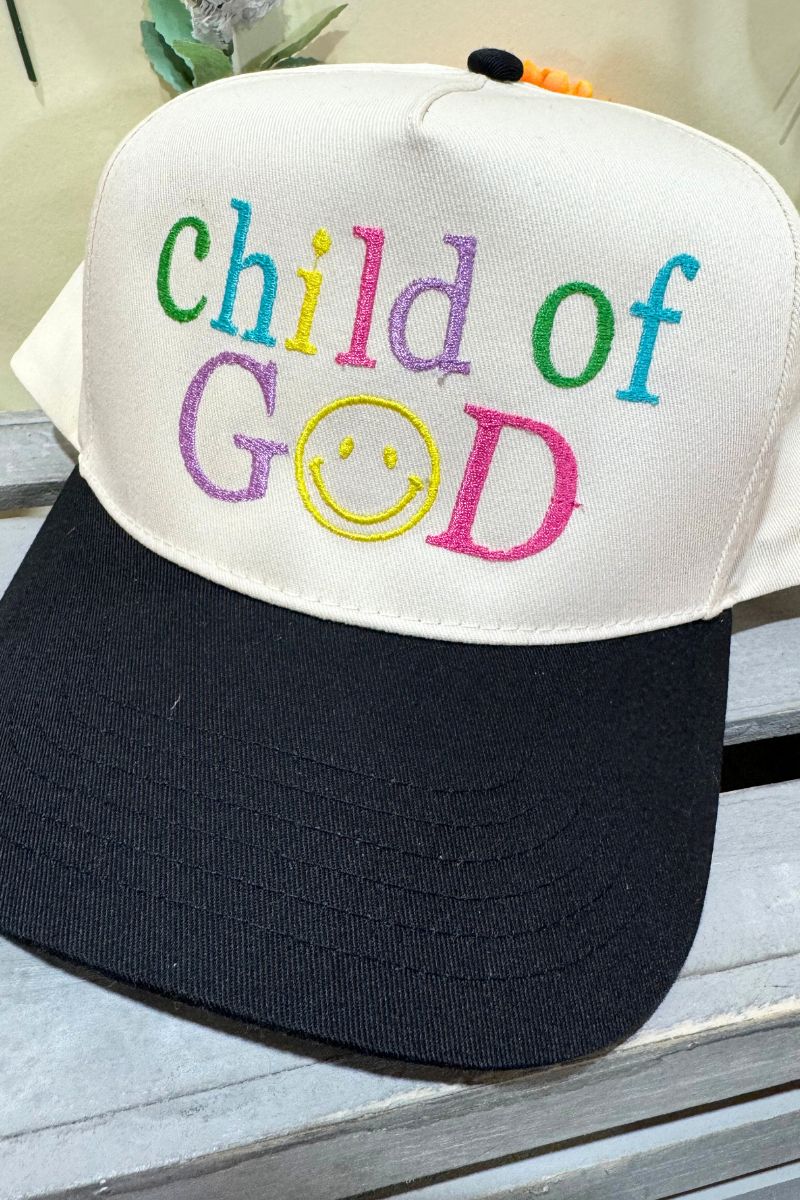 Colorful Child Of God Embroidered Five Panel Twill Cap - Wholesale Accessory Market