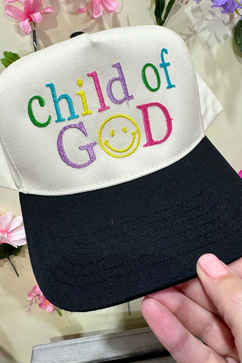 Colorful Child Of God Embroidered Five Panel Twill Cap - Wholesale Accessory Market