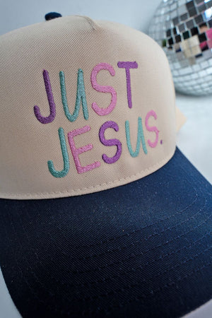 Just Jesus Embroidered Five Panel Twill Cap - Wholesale Accessory Market