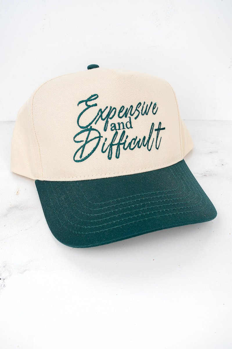 Expensive And Difficult Embroidered Five Panel Twill Cap - Wholesale Accessory Market
