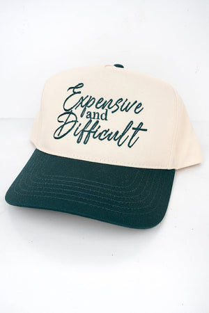 Expensive And Difficult Embroidered Five Panel Twill Cap - Wholesale Accessory Market