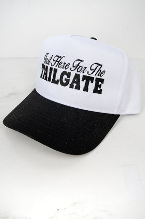 Just Here For The Tailgate Embroidered Five Panel Twill Cap - Wholesale Accessory Market