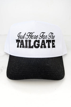 Just Here For The Tailgate Embroidered Five Panel Twill Cap - Wholesale Accessory Market