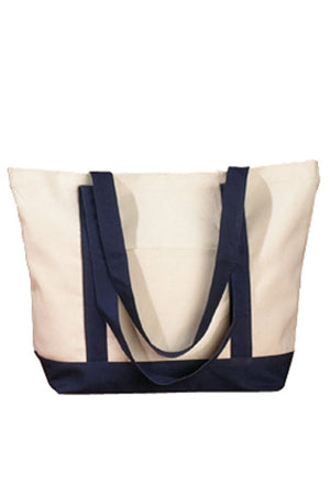 Embroidered Strawberry Cherry Canvas Boat Tote - Wholesale Accessory Market