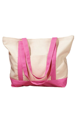 Embroidered Strawberry Cherry Canvas Boat Tote - Wholesale Accessory Market