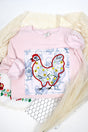 Blue Ribbon Roost Applique Ecosmart Crewneck Sweatshirt - Wholesale Accessory Market