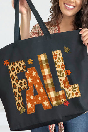 Crisp & Cozy Fall Canvas Jumbo Tote