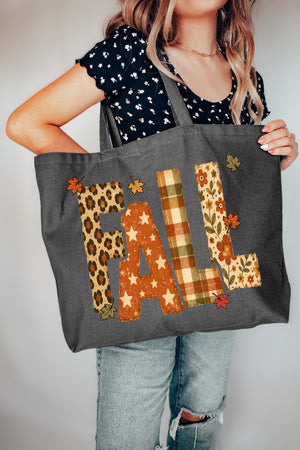 Crisp & Cozy Fall Canvas Jumbo Tote