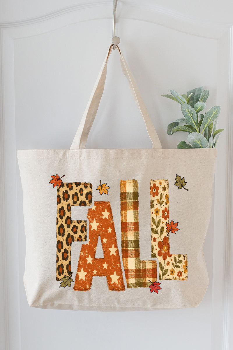 Crisp & Cozy Fall Canvas Jumbo Tote