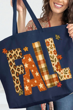 Crisp & Cozy Fall Canvas Jumbo Tote