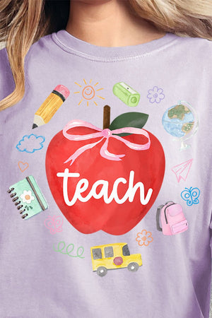 Apple Of My Eye Teacher Comfort Colors Adult Ring - Spun Cotton Tee - Wholesale Accessory Market