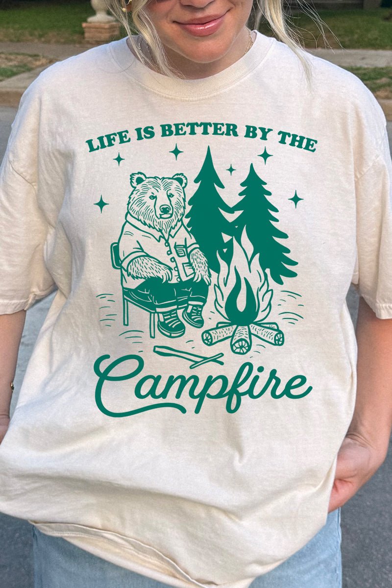 Beary Better By The Campfire Comfort Colors Adult Ring - Spun Cotton Tee - Wholesale Accessory Market