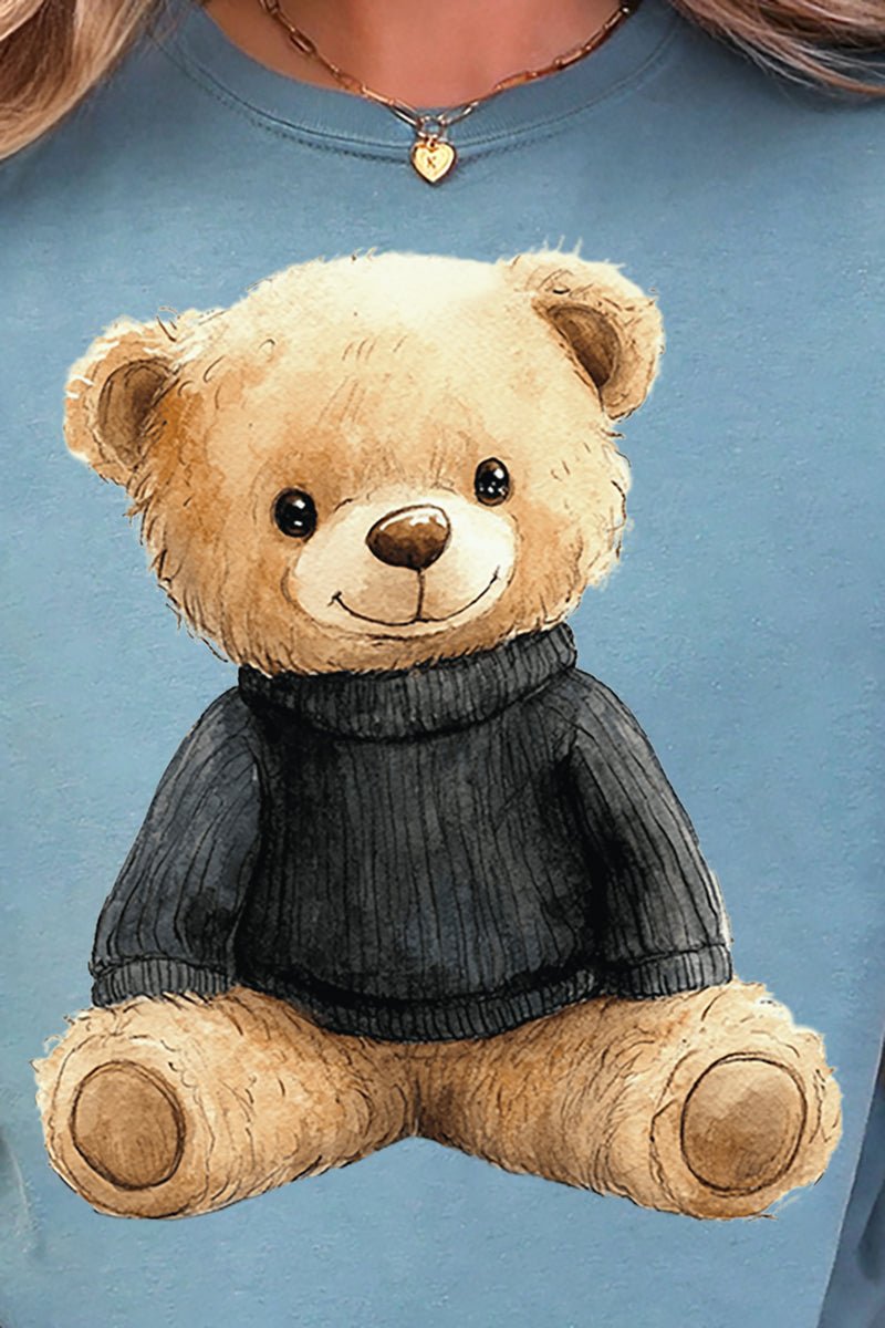 Black Vintage Teddy Bear Comfort Colors Adult Ring - Spun Cotton Tee - Wholesale Accessory Market