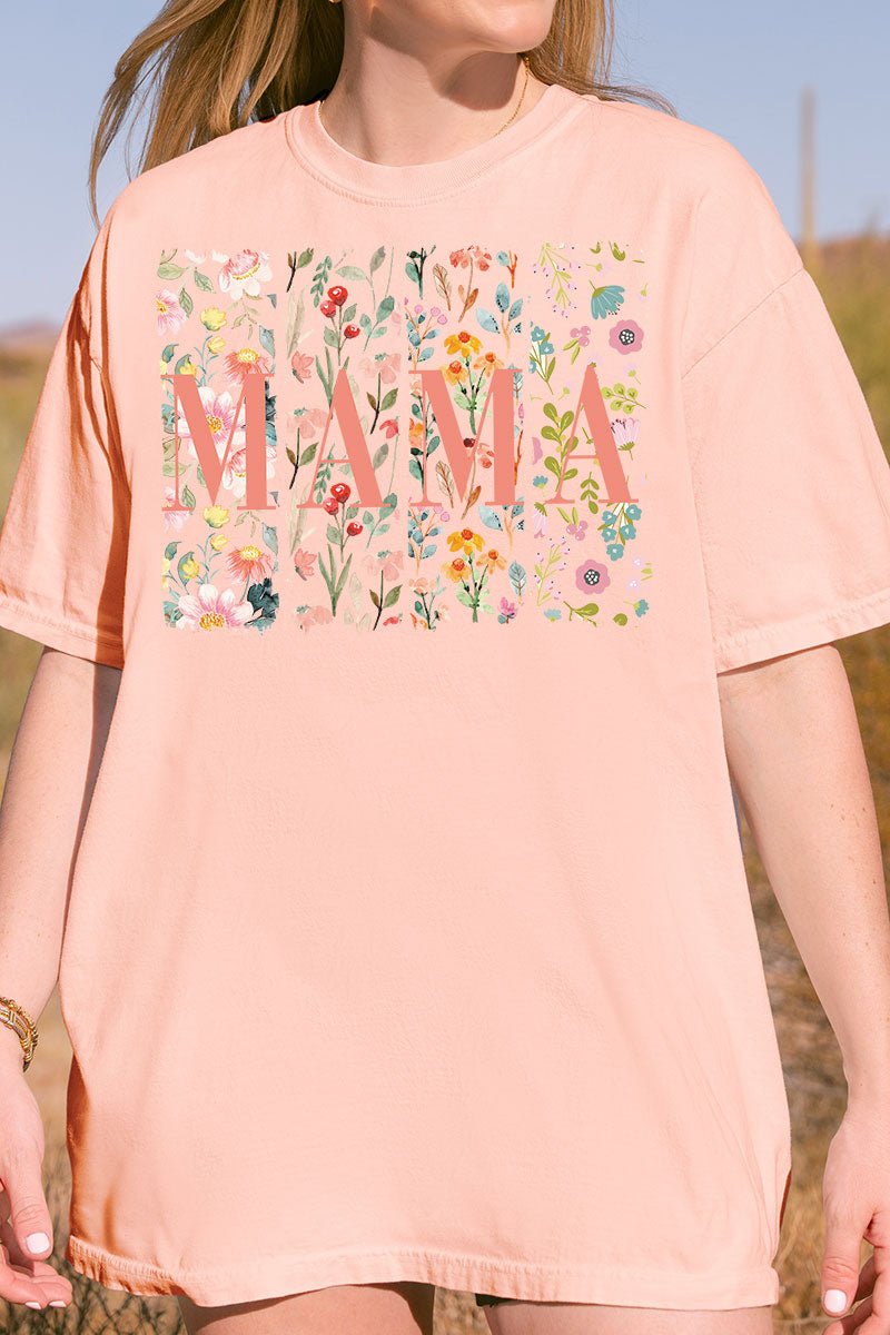 Blooming Boho Mama Comfort Colors Adult Ring - Spun Cotton Tee - Wholesale Accessory Market