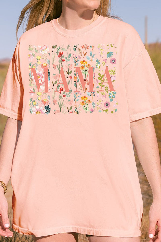 Blooming Boho Mama Comfort Colors Adult Ring - Spun Cotton Tee - Wholesale Accessory Market