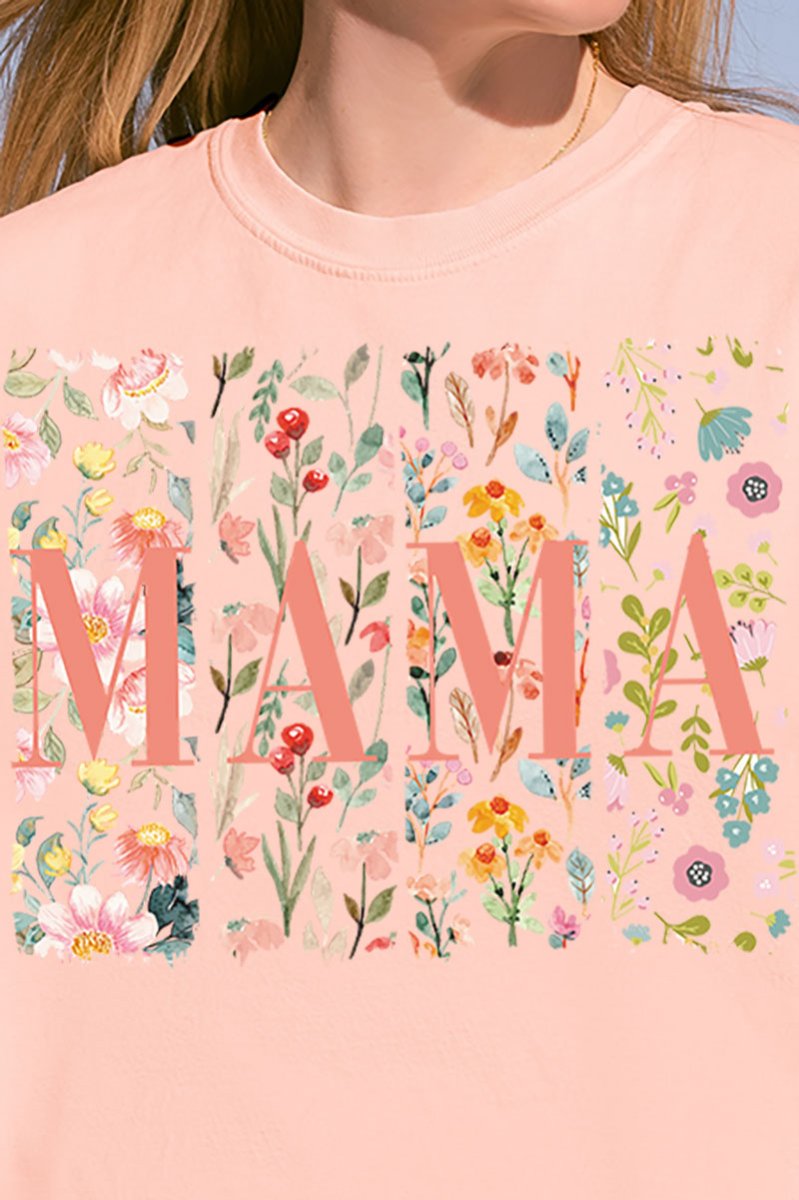 Blooming Boho Mama Comfort Colors Adult Ring - Spun Cotton Tee - Wholesale Accessory Market