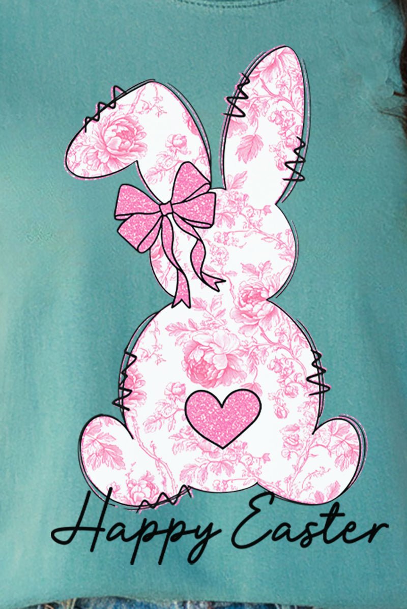Blush Bunny Happy Easter Comfort Colors Adult Ring - Spun Cotton Tee - Wholesale Accessory Market