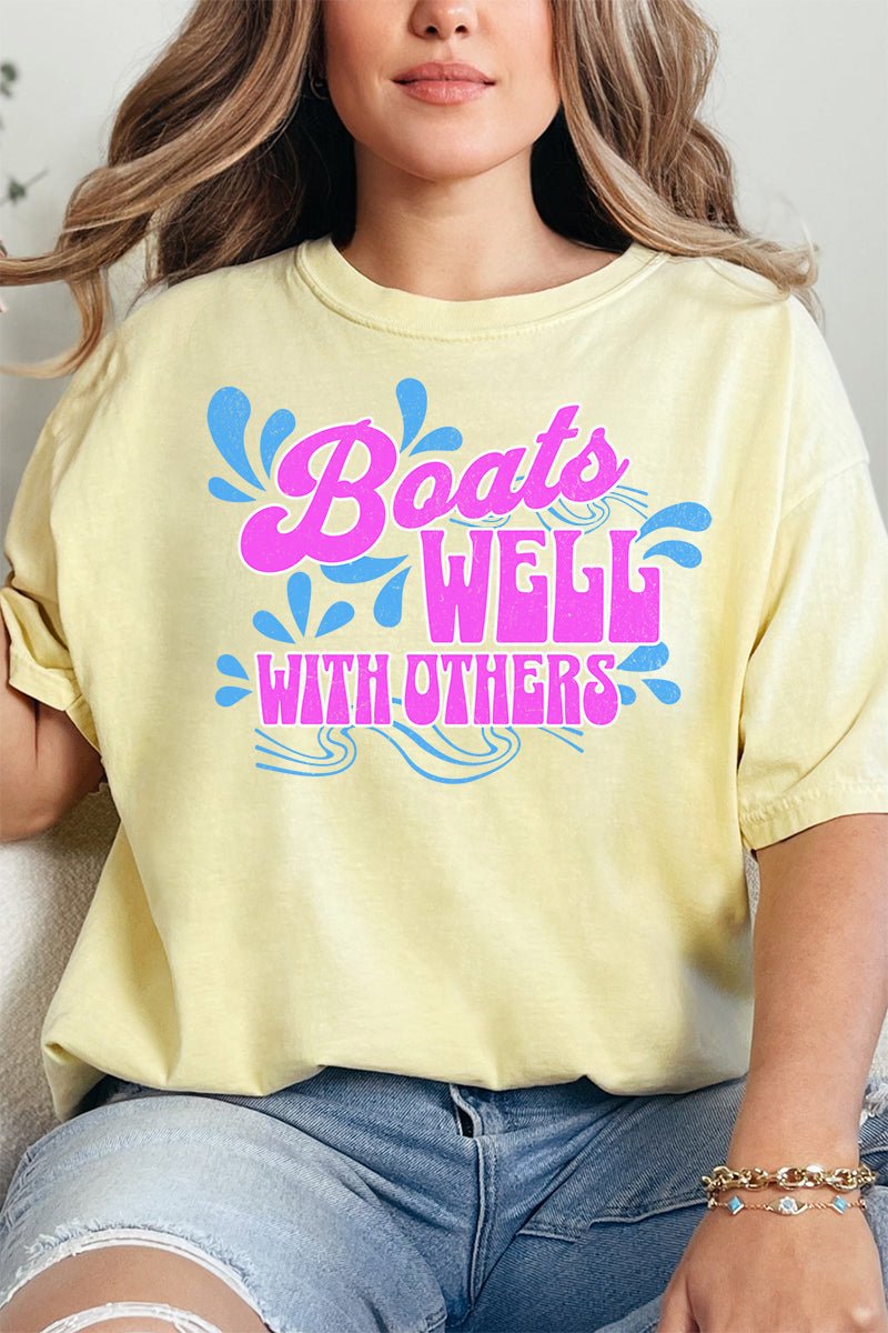 Boats Well With Others Comfort Colors Adult Ring - Spun Cotton Tee - Wholesale Accessory Market