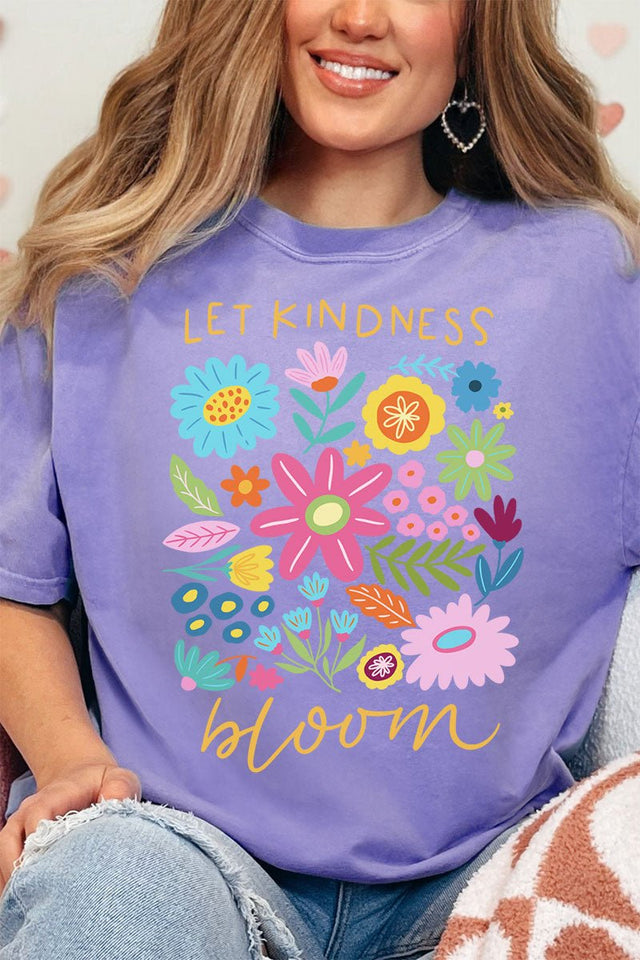 Boho Let Kindness Bloom Comfort Colors Adult Ring - Spun Cotton Tee - Wholesale Accessory Market