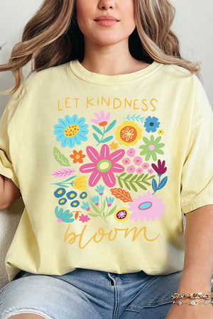 Boho Let Kindness Bloom Comfort Colors Adult Ring - Spun Cotton Tee - Wholesale Accessory Market
