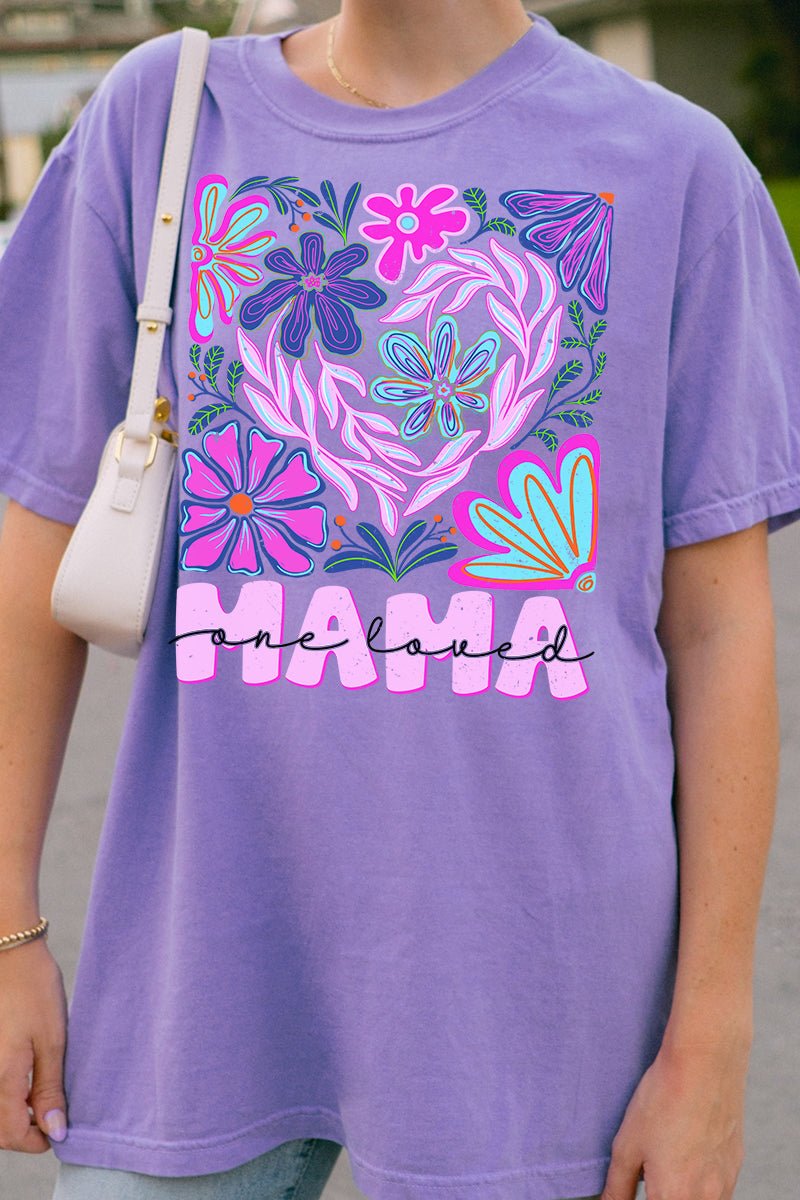 Boho Loved Mama Comfort Colors Adult Ring - Spun Cotton Tee - Wholesale Accessory Market