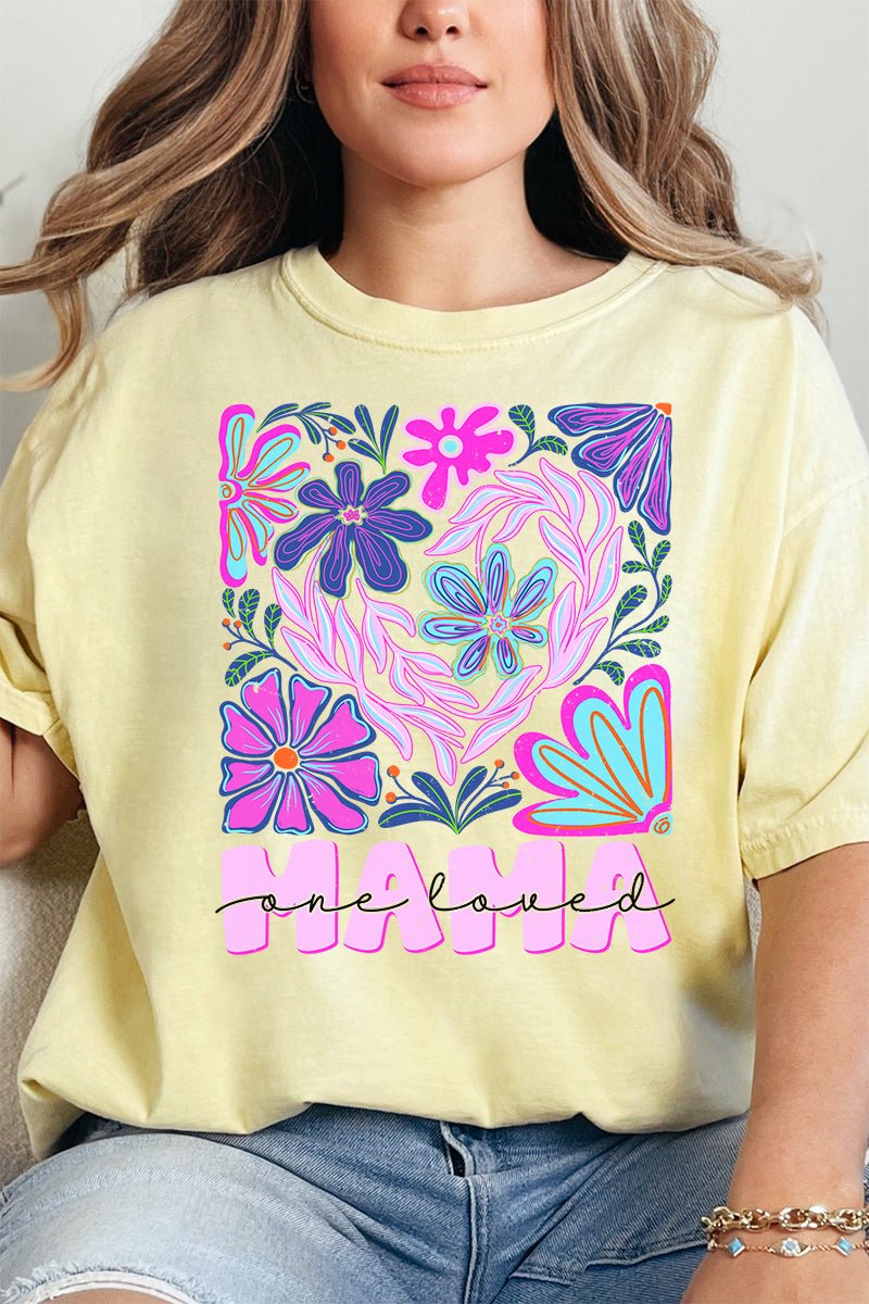 Boho Loved Mama Comfort Colors Adult Ring - Spun Cotton Tee - Wholesale Accessory Market