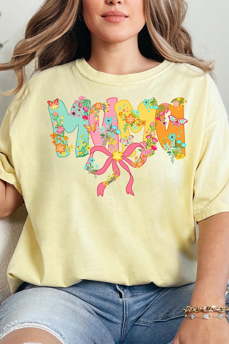 Butterflies & Bows Mama Comfort Colors Adult Ring - Spun Cotton Tee - Wholesale Accessory Market