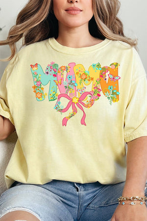 Butterflies & Bows Mama Comfort Colors Adult Ring - Spun Cotton Tee - Wholesale Accessory Market