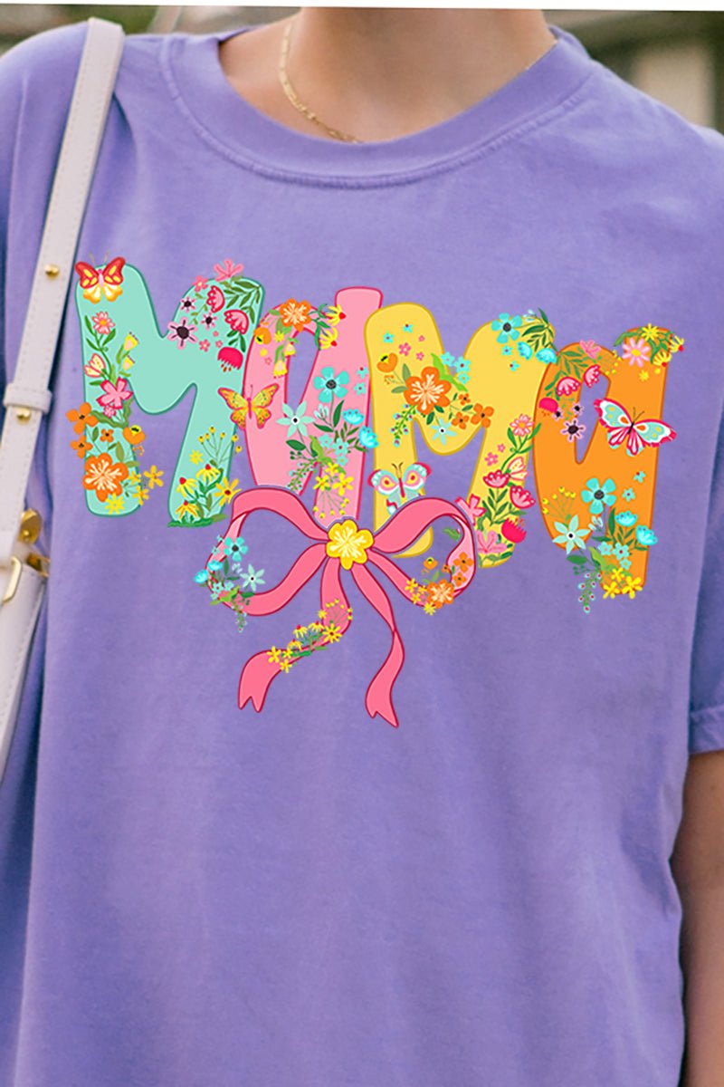 Butterflies & Bows Mama Comfort Colors Adult Ring - Spun Cotton Tee - Wholesale Accessory Market