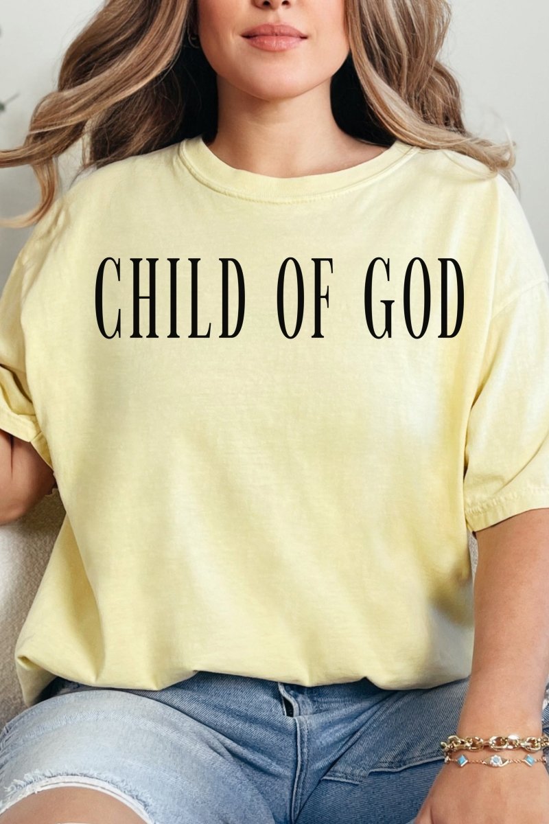 Child Of God Comfort Colors Adult Ring - Spun Cotton Tee - Wholesale Accessory Market