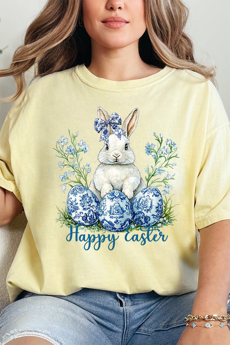 Chinoiserie Easter Bloom Comfort Colors Adult Ring - Spun Cotton Tee - Wholesale Accessory Market