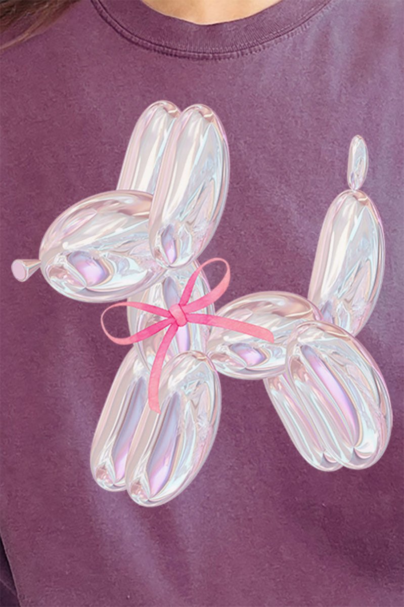 Coquette Balloon Dog Comfort Colors Adult Ring - Spun Cotton Tee - Wholesale Accessory Market