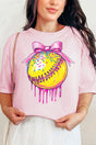 Coquette Drippy Softball Comfort Colors Adult Ring - Spun Cotton Tee - Wholesale Accessory Market