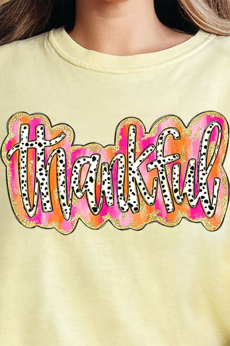 Dalmatian Dots Thankful Comfort Colors Adult Ring - Spun Cotton Tee - Wholesale Accessory Market