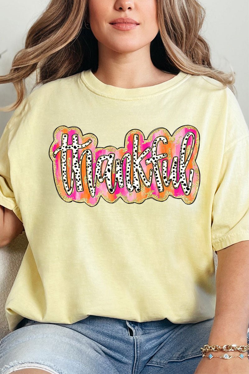 Dalmatian Dots Thankful Comfort Colors Adult Ring - Spun Cotton Tee - Wholesale Accessory Market