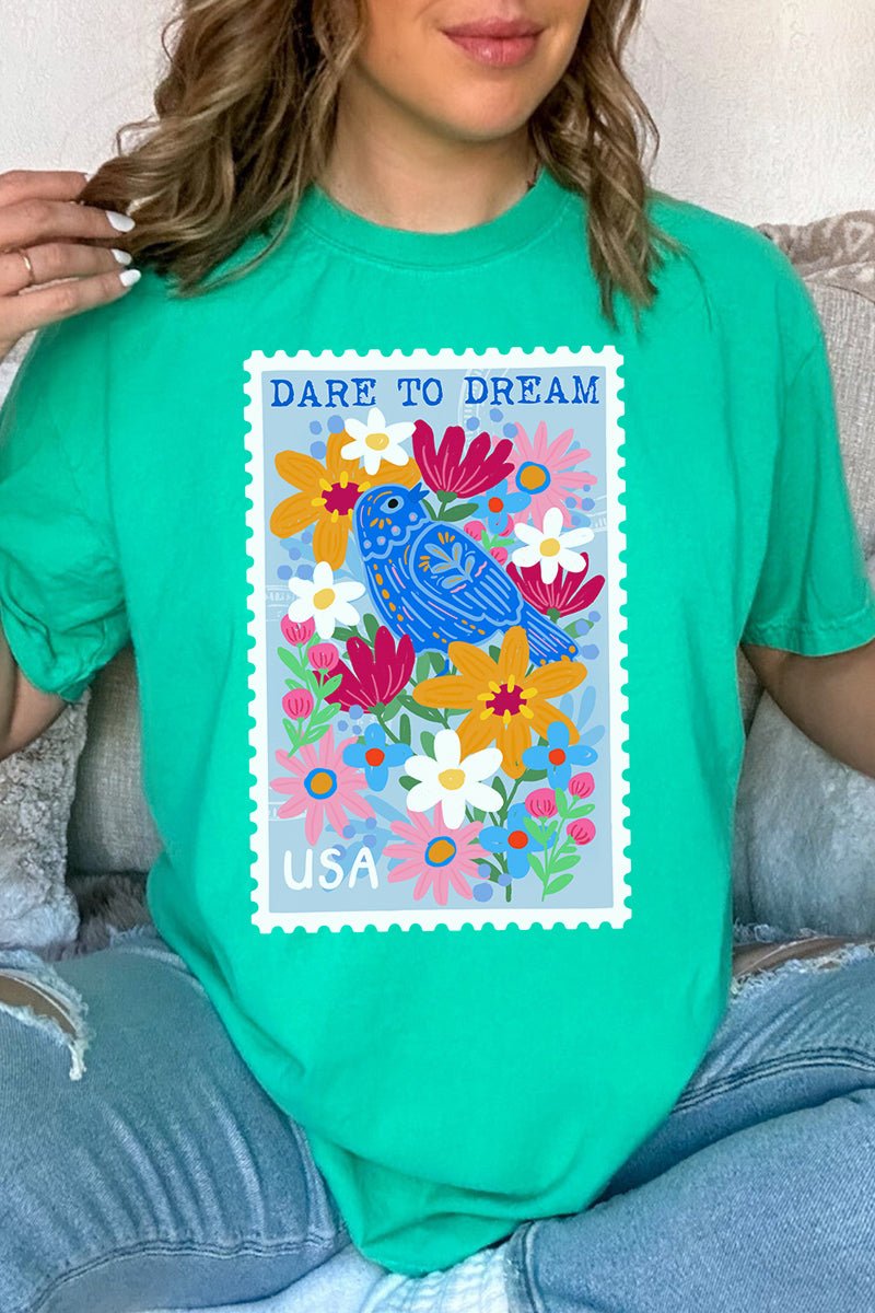 Dare To Dream Stamp Comfort Colors Adult Ring - Spun Cotton Tee - Wholesale Accessory Market