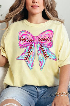 Drippy Ball Bow Comfort Colors Adult Ring - Spun Cotton Tee - Wholesale Accessory Market